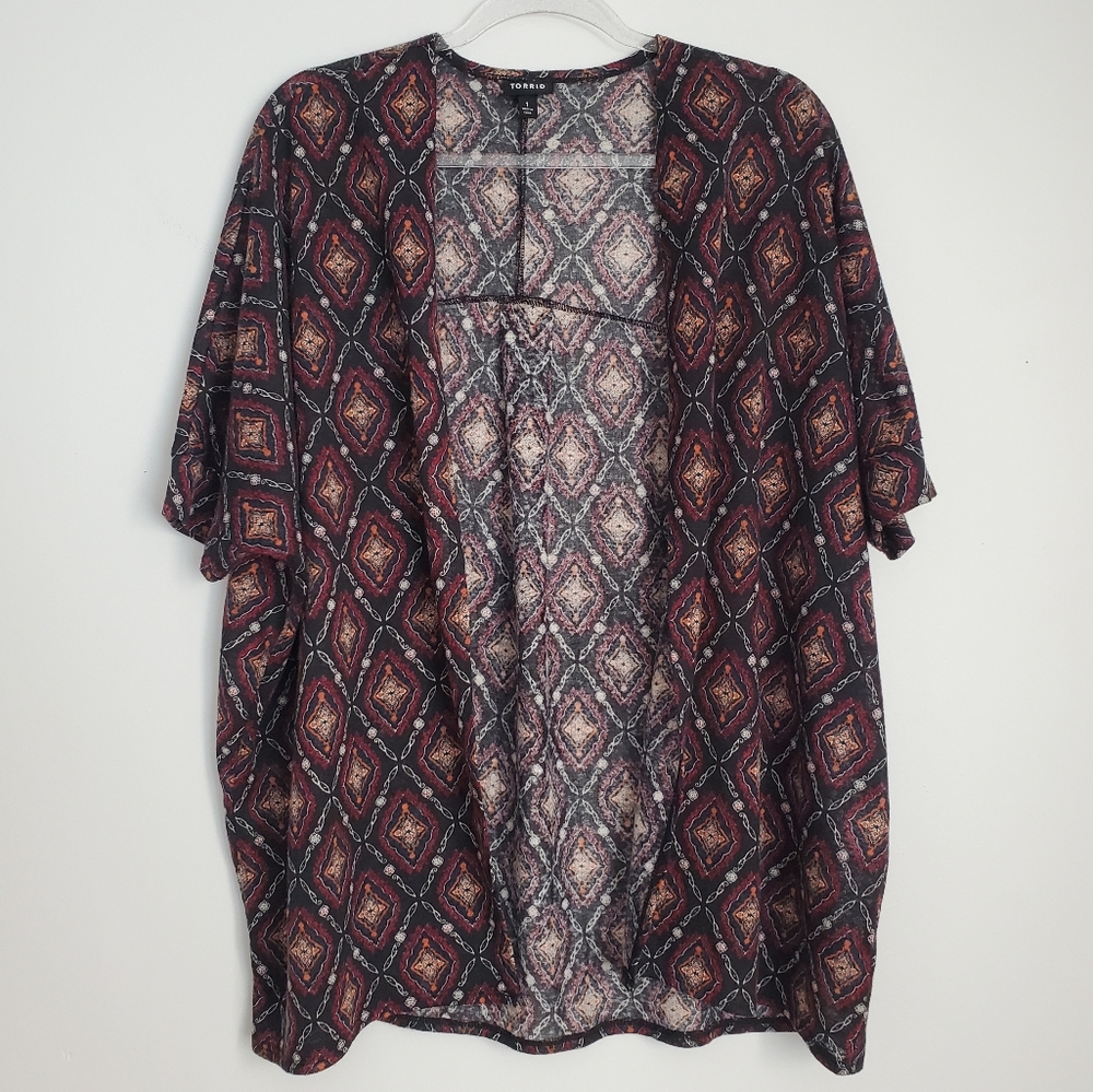 Torrid Patterned Cardigan Size 1